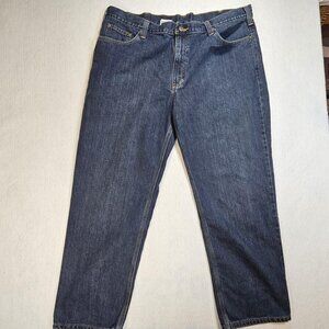 Mens' Carhartt Relaxed Fit Blue Denim Jeans Size 42X30 Cotton